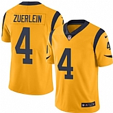 Nike Men & Women & Youth Rams 4 Greg Zuerlein Gold Color Rush Limited Jersey,baseball caps,new era cap wholesale,wholesale hats